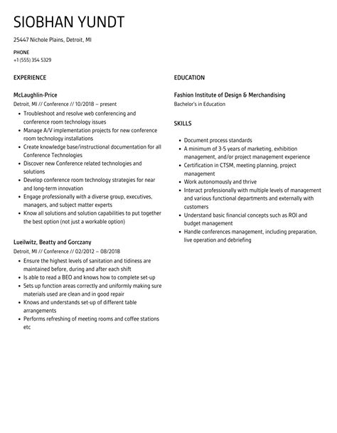 abbreviation for video conferencing on resume